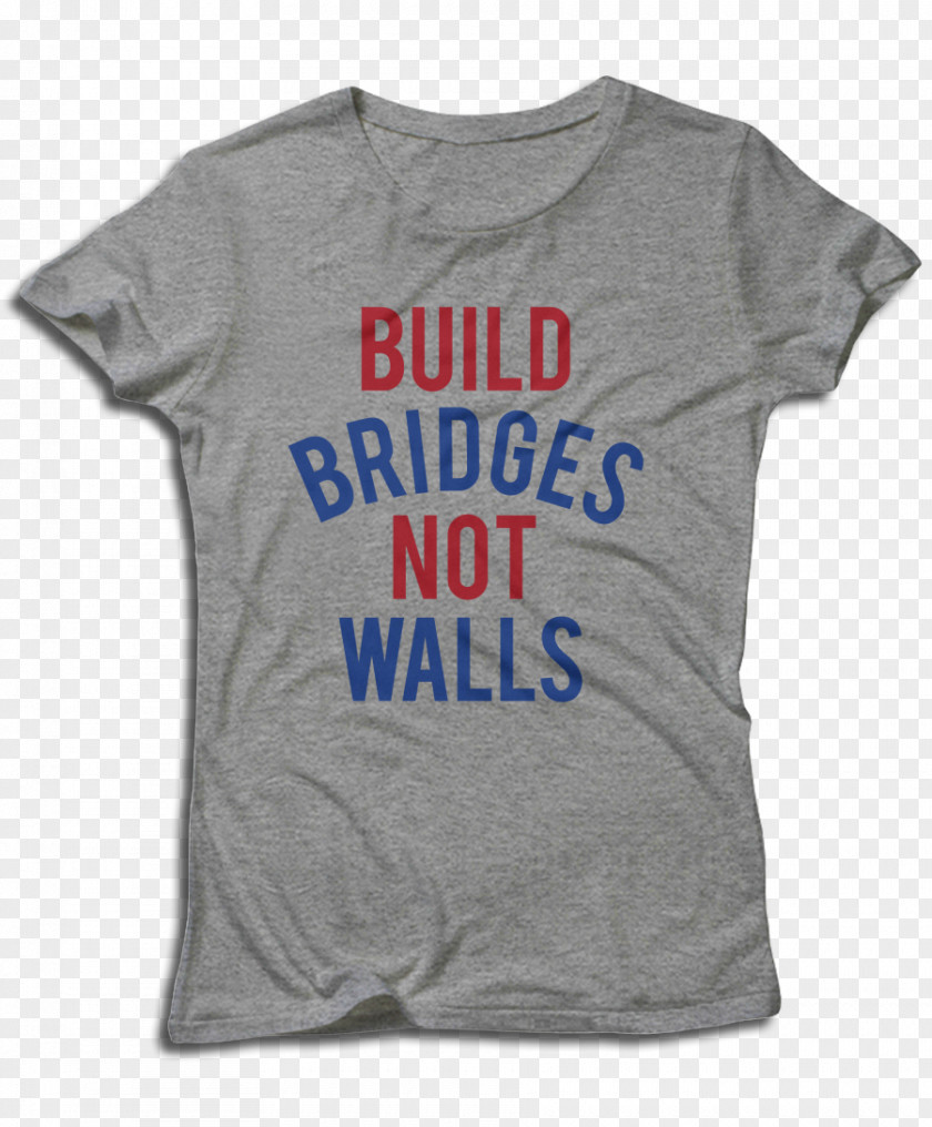 Build Bridges Not Walls T-shirt Central Michigan University Sleeve Product PNG