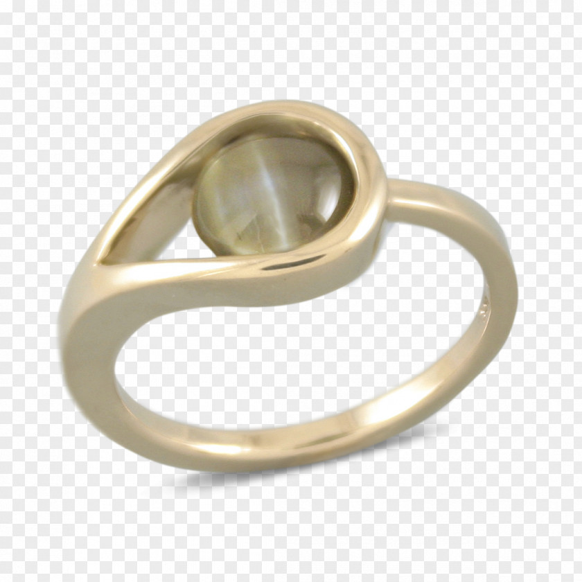 Cat's Eye Ring Morganite Gold PNG