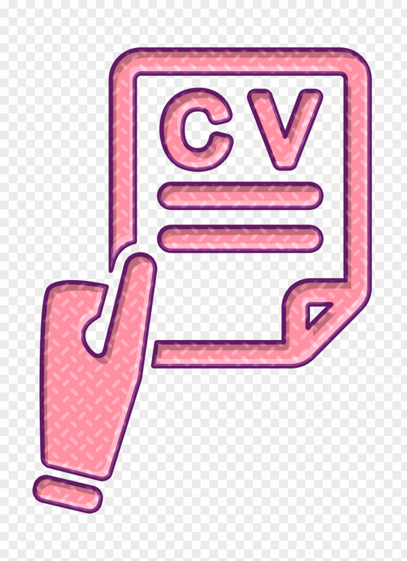 Curriculum Icon Job Search Symbol Of A Hand Holding Cv Interface PNG