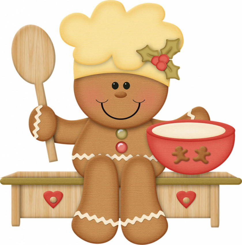Ginger Gingerbread Man Christmas Clip Art PNG
