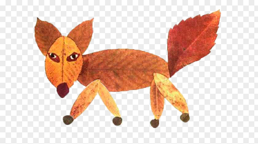 Cartoon Fox Stock Image Autumn Leaf Color Craft Animal Idea PNG