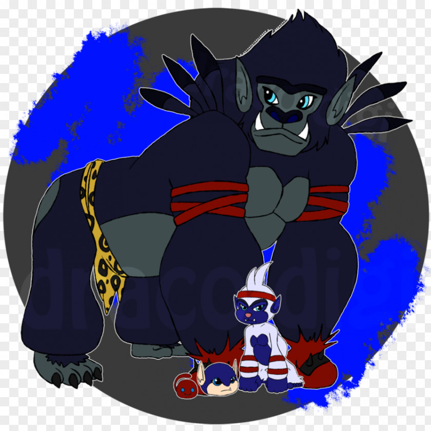 Demon Cobalt Blue Cartoon PNG
