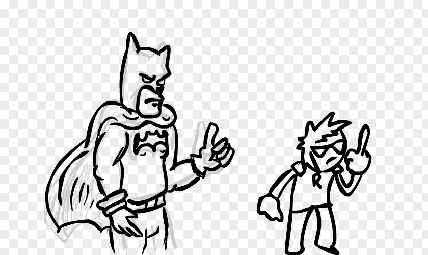 Batman Thumbs Up Human Clip Art /m/02csf Line Drawing PNG