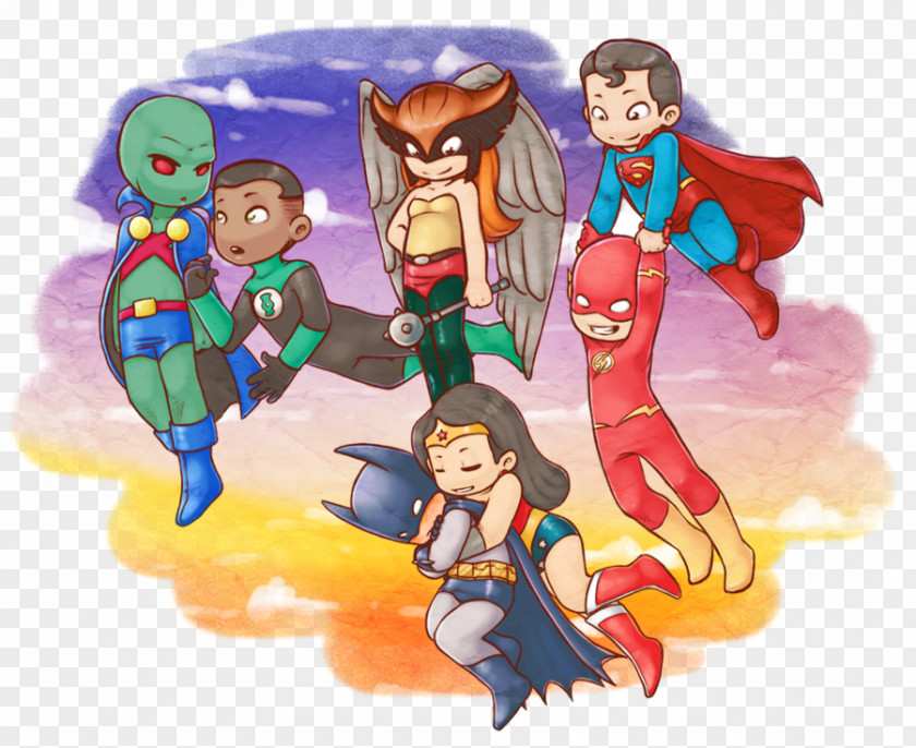 Flying Vegetables Wonder Woman Batman Superhero Superman Martian Manhunter PNG