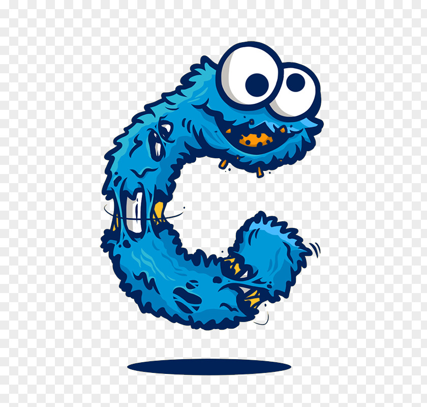 Monster Letter C Drawing PNG