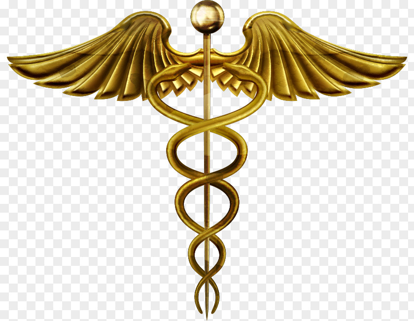 Vector Gold Medical Symbol Staff Of Hermes Caduceus As A Medicine PNG