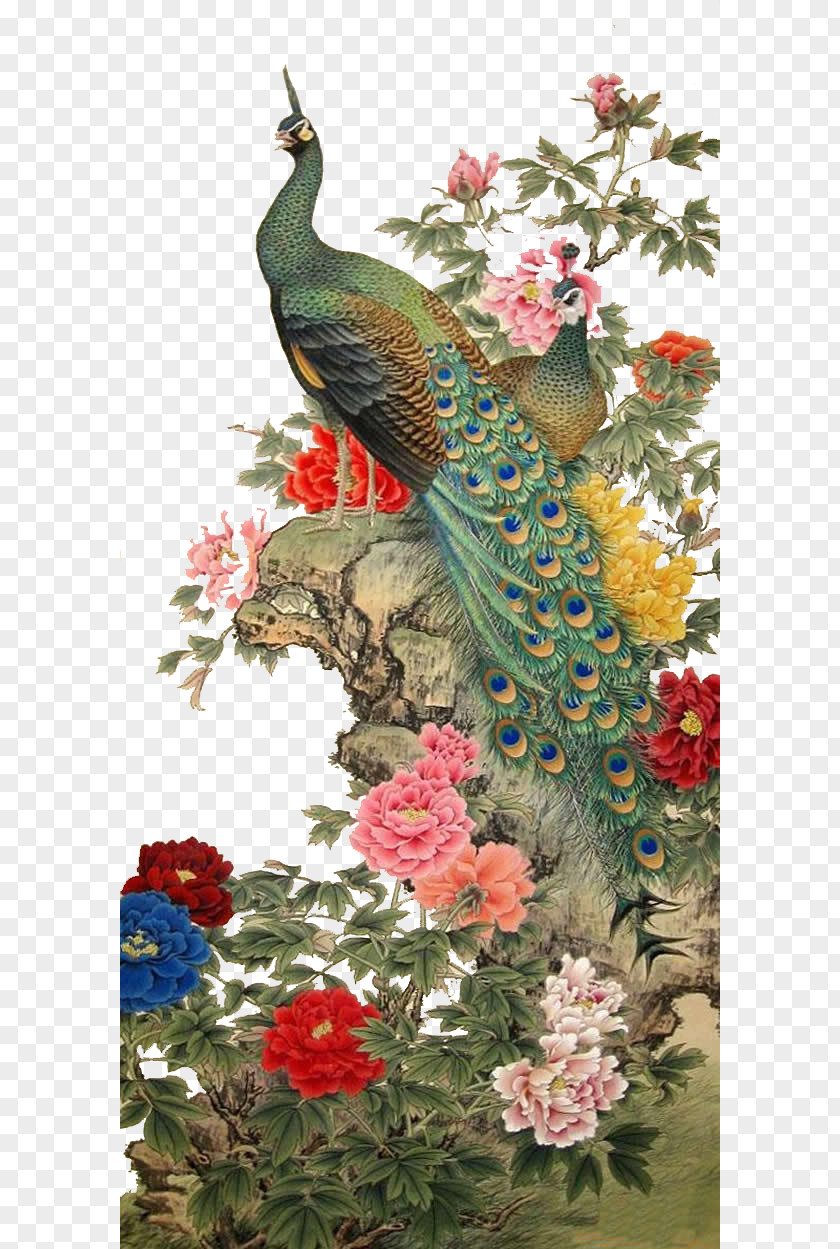 Birds Chinese Painting Gongbi Bird-and-flower PNG