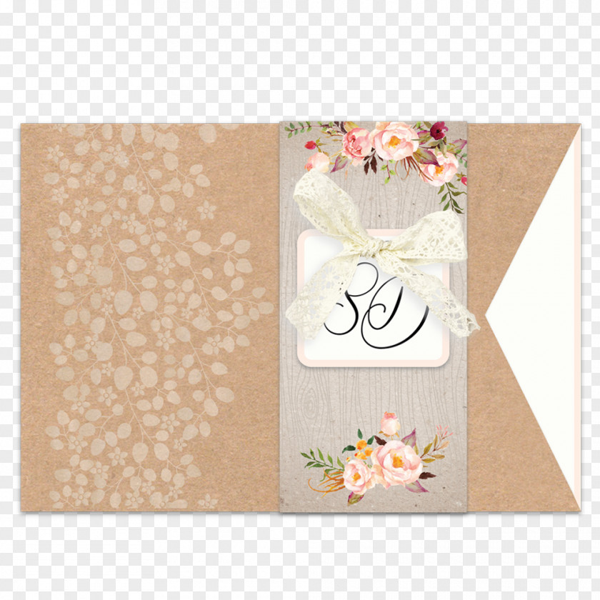 Rustic Card Wedding Invitation Convite Paper Flower PNG