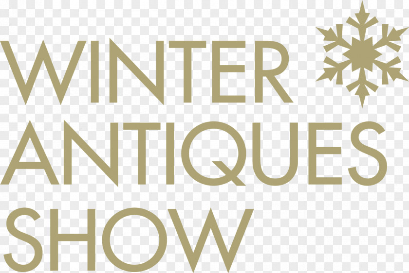 Metallic Snowflakes Winter Antiques Show Logo Brand Macklowe Gallery Font PNG