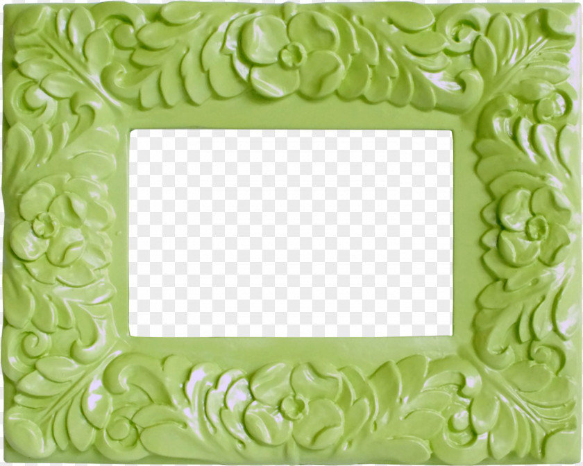 Picture Frame Green Background PNG