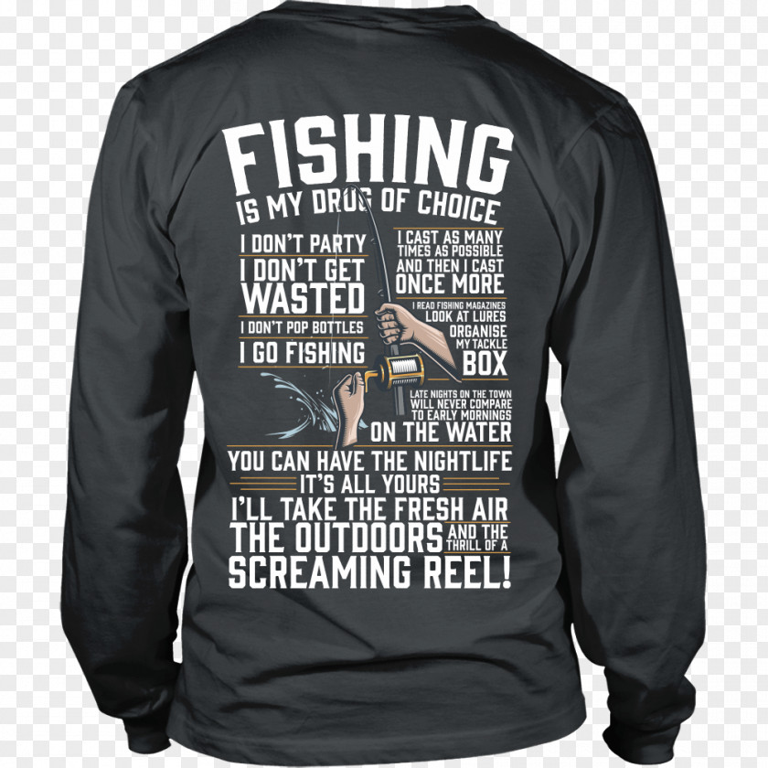 Watercolor Fishing Long-sleeved T-shirt Hoodie PNG