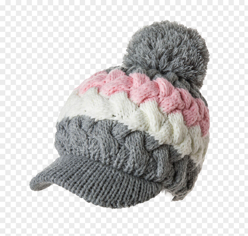 Winter Cold Cap Knit Wool Slipper Hat PNG