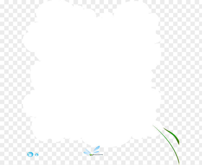 Cartoon Clouds Painted Border PNG