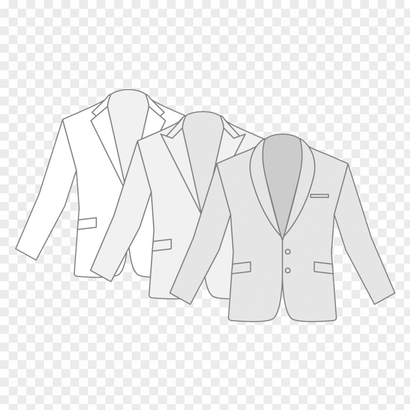 Design Blazer Shoulder Sleeve White Collar PNG