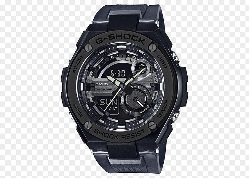 Gst G-Shock Shock-resistant Watch Casio Water Resistant Mark PNG