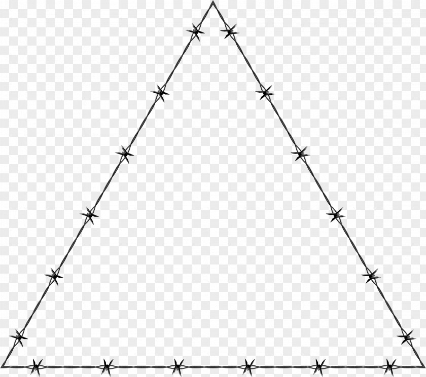 Barbwire Triangle Structure Symmetry Pattern PNG