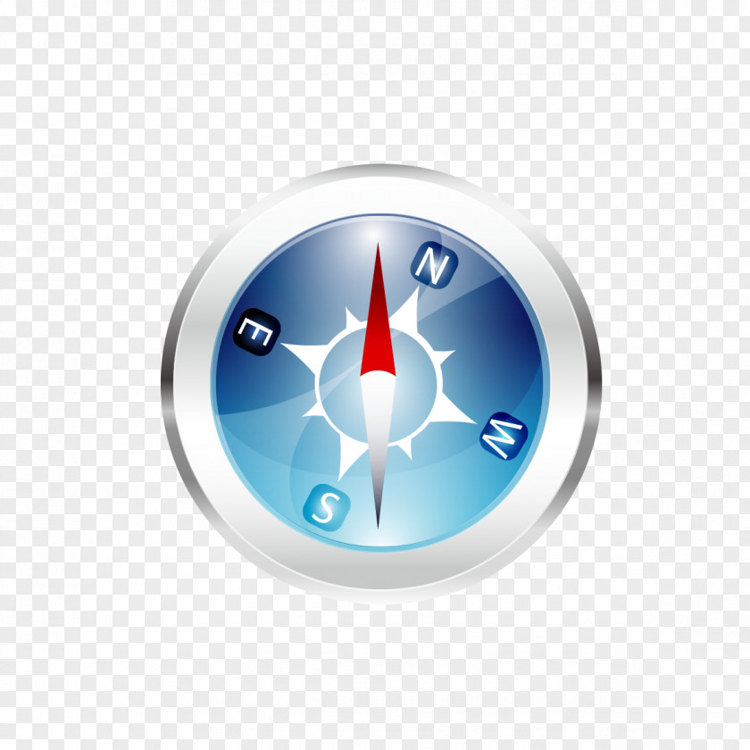 Blue Circle Compass Icon PNG