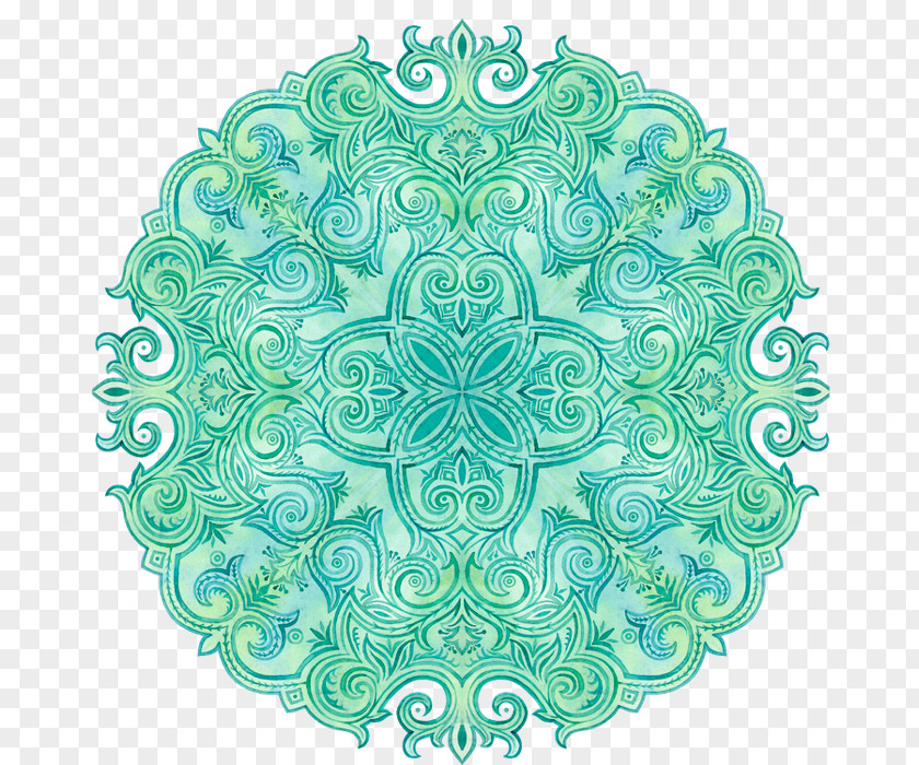 Circle Green Turquoise Visual Arts Symmetry Pattern PNG