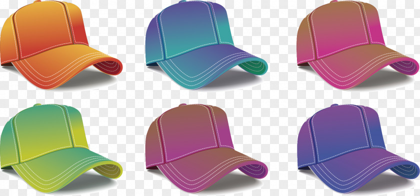 Color Cap Vector Template, T-shirt Baseball Clip Art PNG