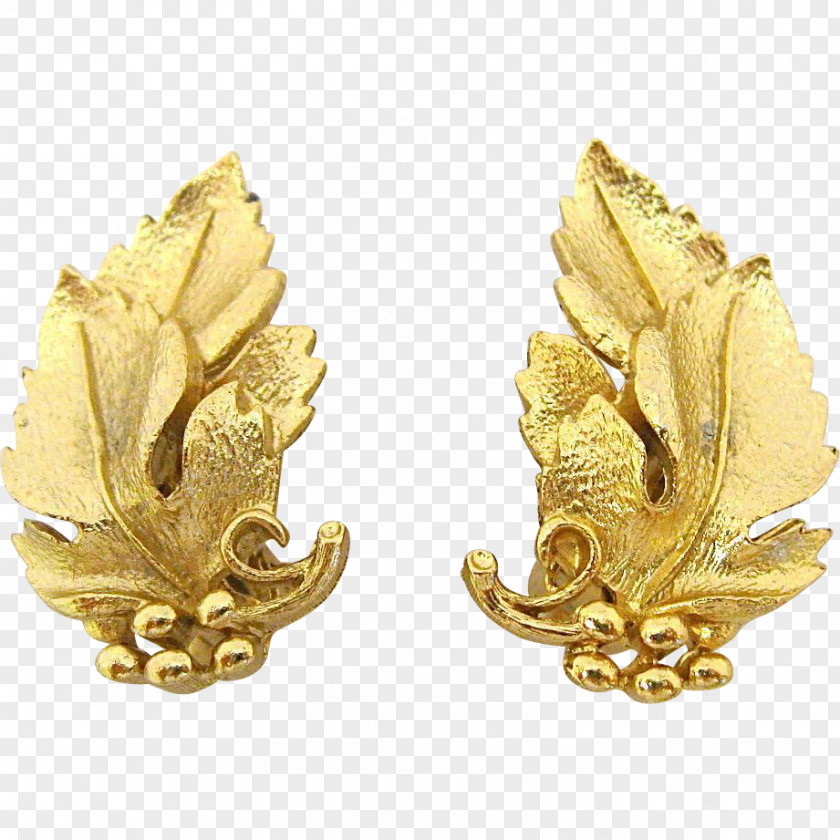 Gold Leaf Earring Jewellery Necklace PNG