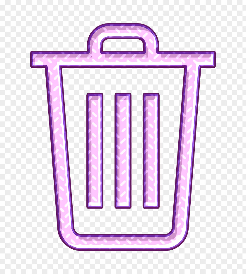 Purple Violet Delete Icon Garbage Trash PNG