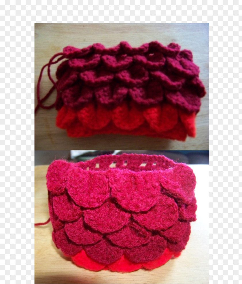 Rose Garden Roses Crochet Wool Petal Magenta PNG