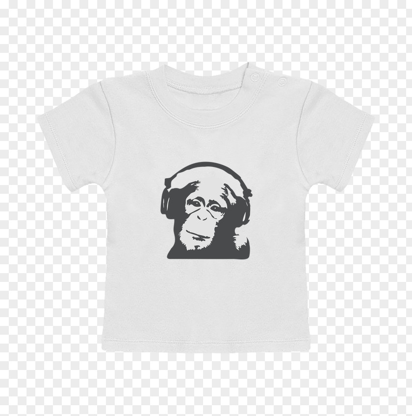 T-shirt Chimpanzee Shoulder Sleeve Disc Jockey PNG