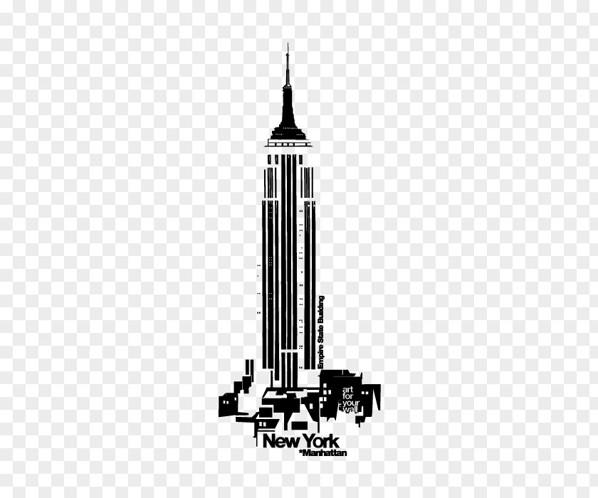 Building Empire State Architecture Wall Phonograph Record PNG