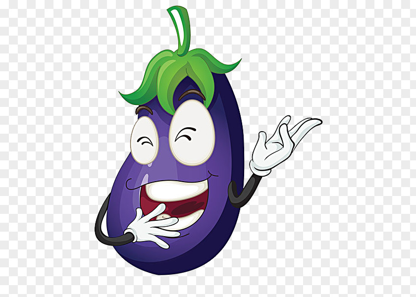 Cartoon Eggplant Clip Art PNG