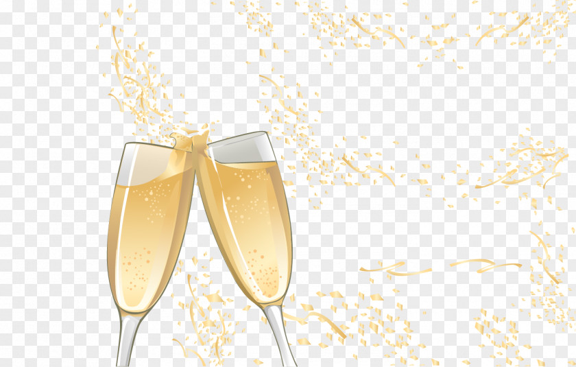 Celebration Toast Champagne Glass Yellow PNG