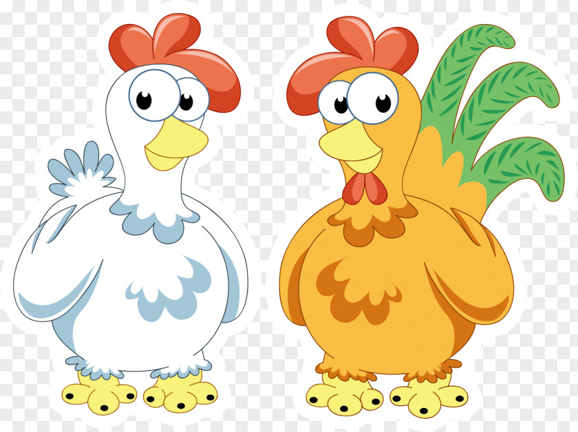 Chicken Rooster Cartoon Poultry PNG
