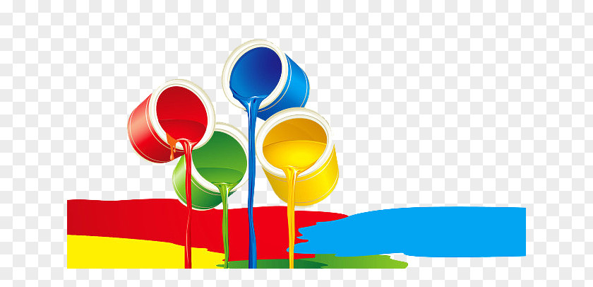 Colorful Paint Bucket Asian Paints Ltd Color Pigment Industry PNG