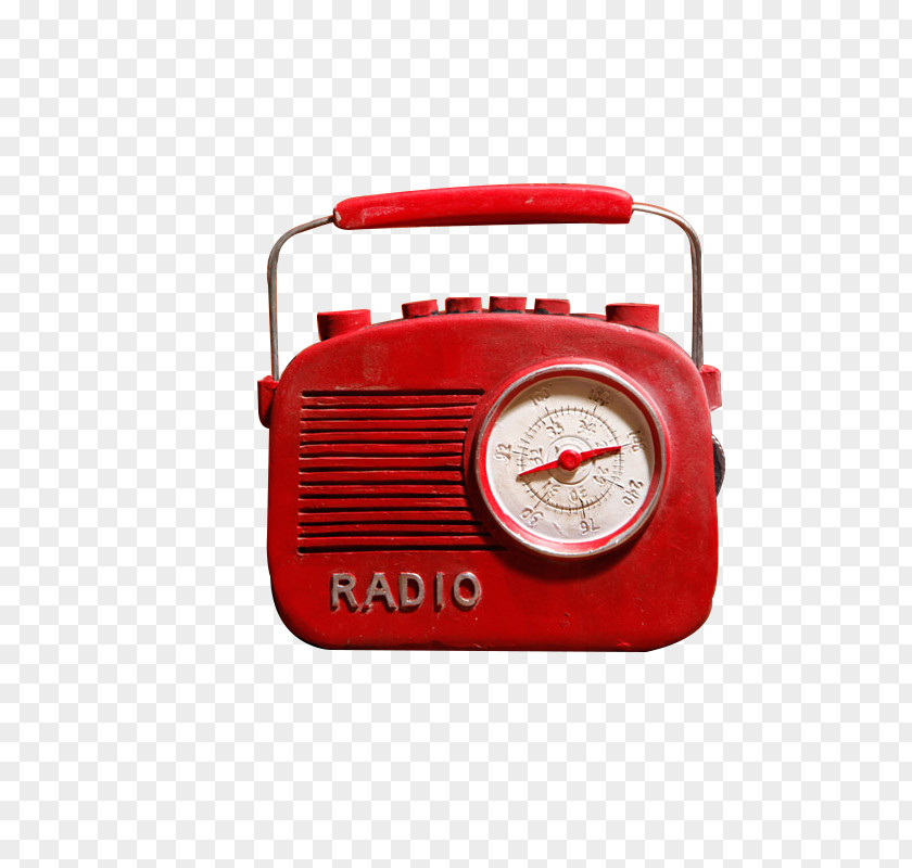 Red Retro Radio PNG