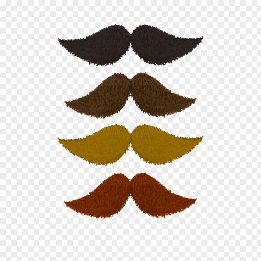 Vector Colored Beard Moustache PNG