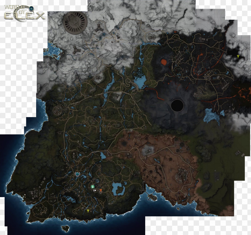 World Map ELEX Video Game PNG