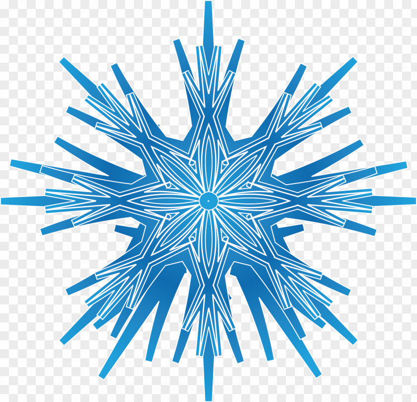 Blue Snowflake Symmetry Texture PNG