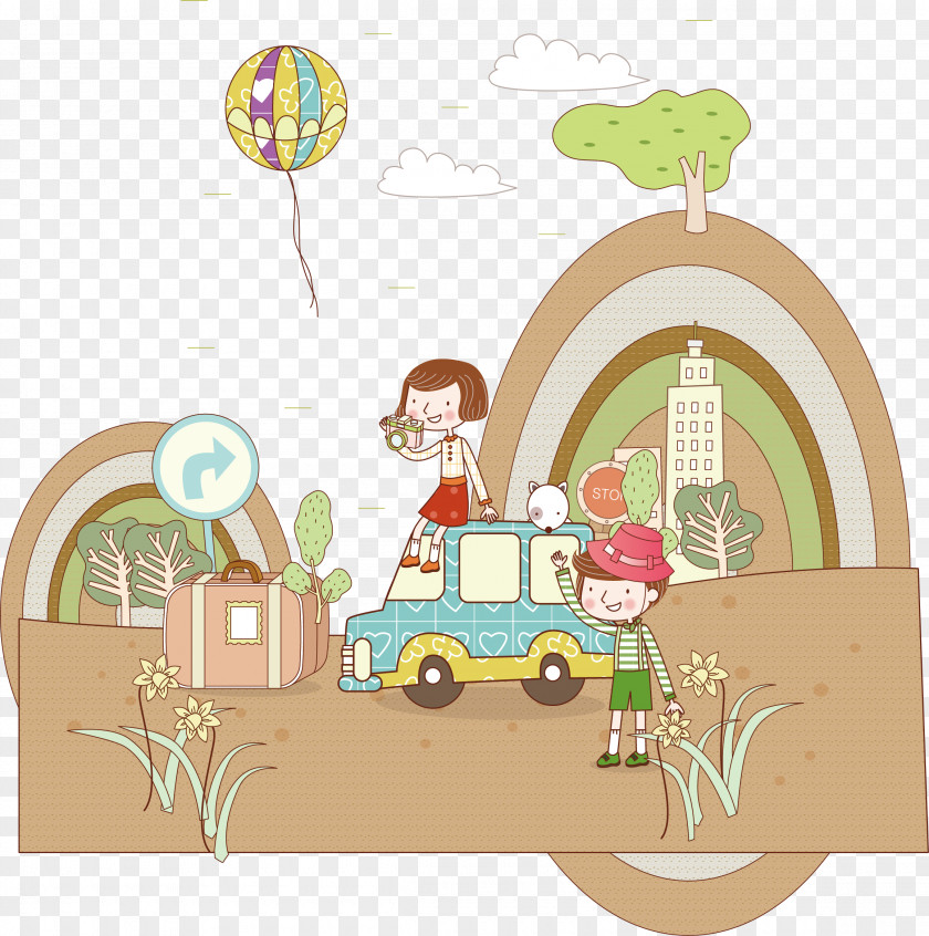 Driving Play Travel Euclidean Vector PNG