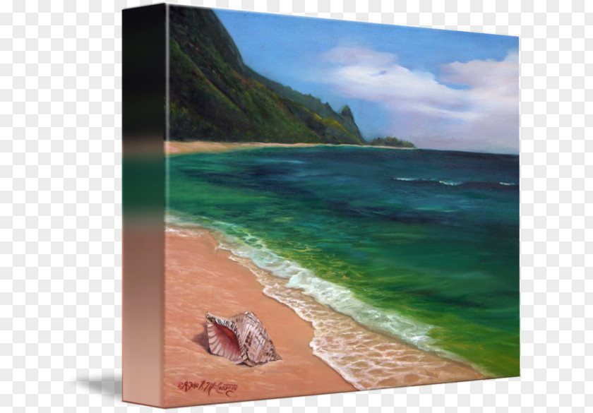 Sea Painting Ocean Inlet Vacation PNG