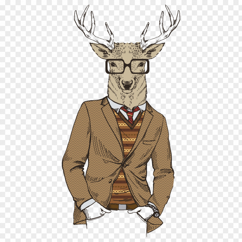 Stay Meng Deer Vector Fashion Illustration PNG