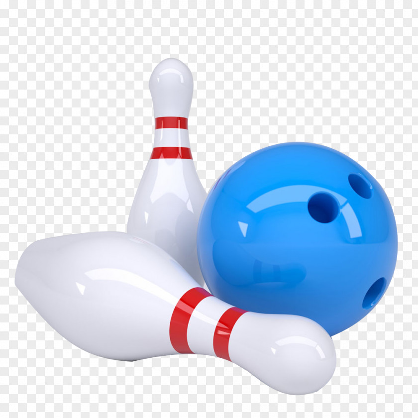 Blue Bowling Ball Pin Ten-pin PNG