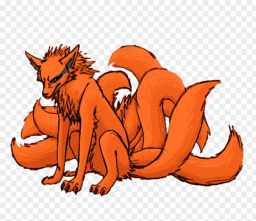 Cat Kurama Red Fox Tailed Beasts Art PNG