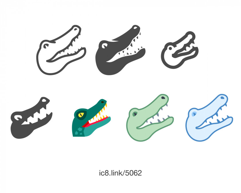 Crocodile Alligator Font PNG