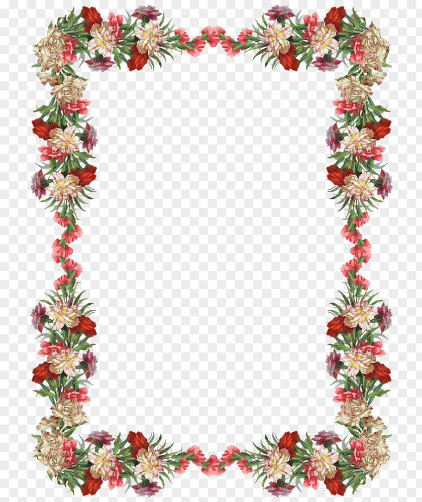 Free Birthday Frames Border Flowers Picture Clip Art PNG