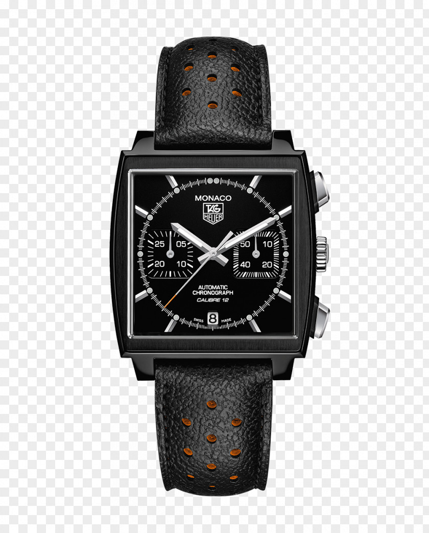 Tag Heuer Watch Black Male Table TAG Monaco Automatic Chronograph PNG