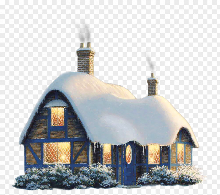 Transparent Snowy Winter House Clipart Gingerbread Clip Art PNG