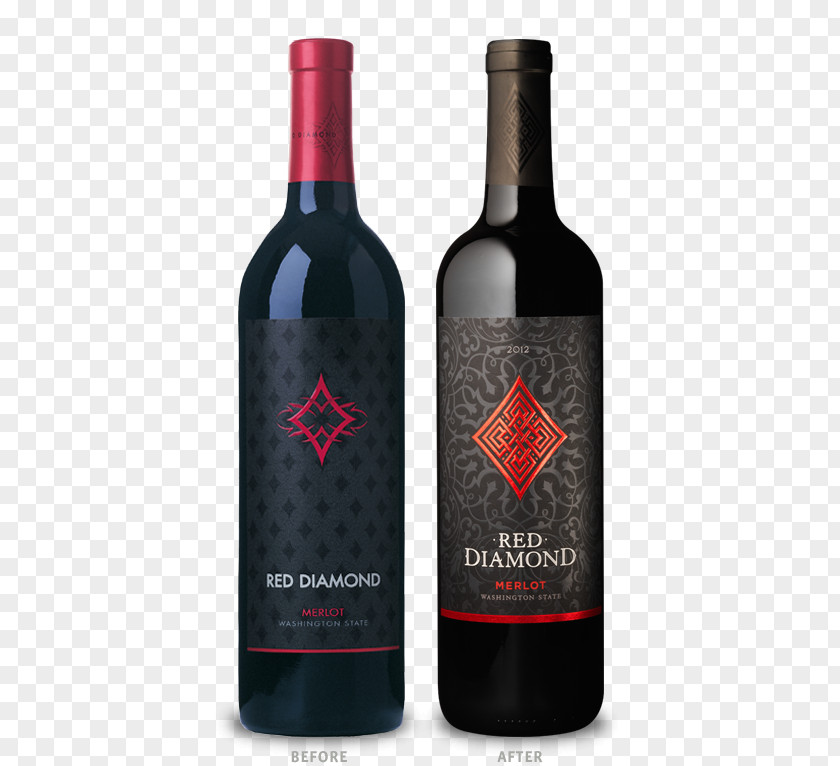 Wine Red Merlot Glass Bottle PNG