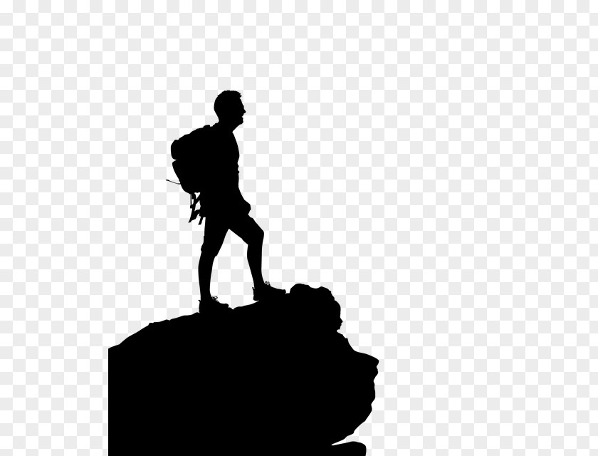 Blackandwhite Survivalism Mountain Cartoon PNG