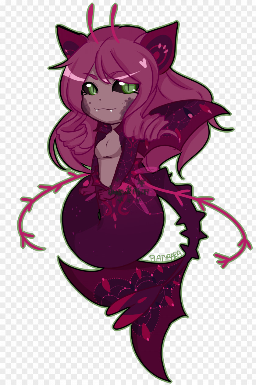 Demon Cartoon Pink M Tail PNG