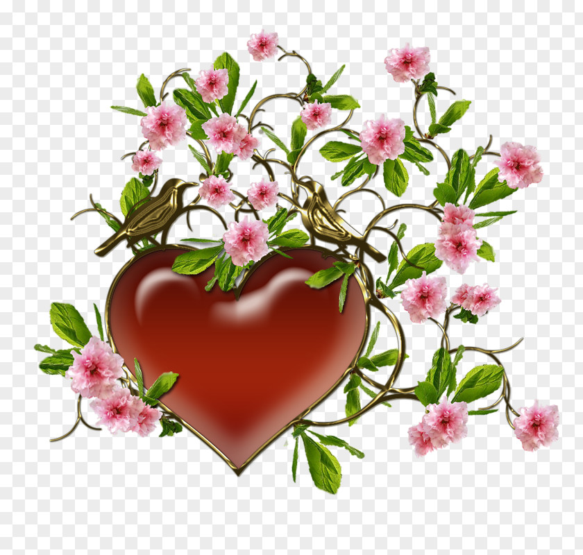 February Hearts And Flowers Clip Art Image Love Blog PNG