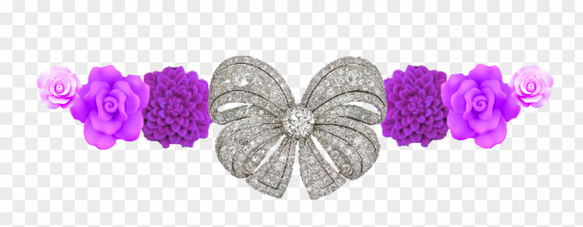 Flower Crown Purple Diamond PNG